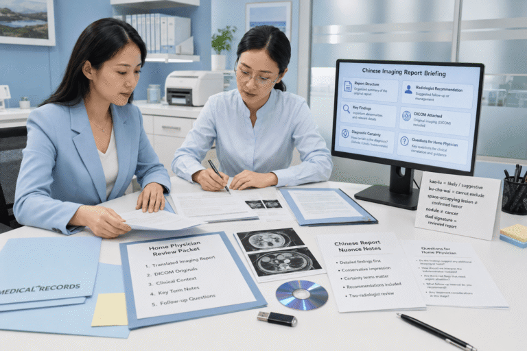 Understanding Chinese Imaging Reports: Terminology Dictionary, Report Structure, and How to Share with Your Home Physician